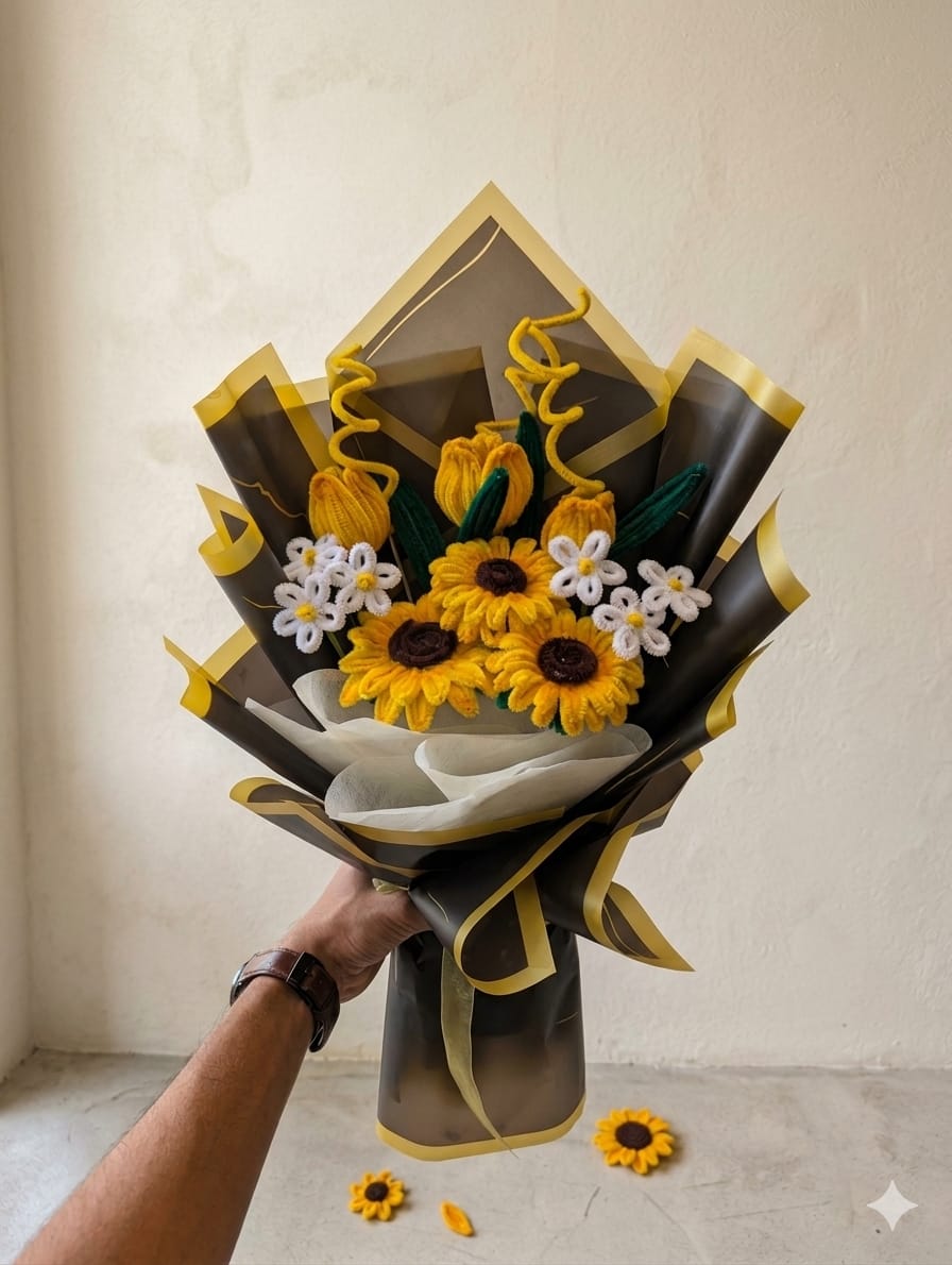 Sunlit Meadow Handcrafted Pipecleaner Bouquet