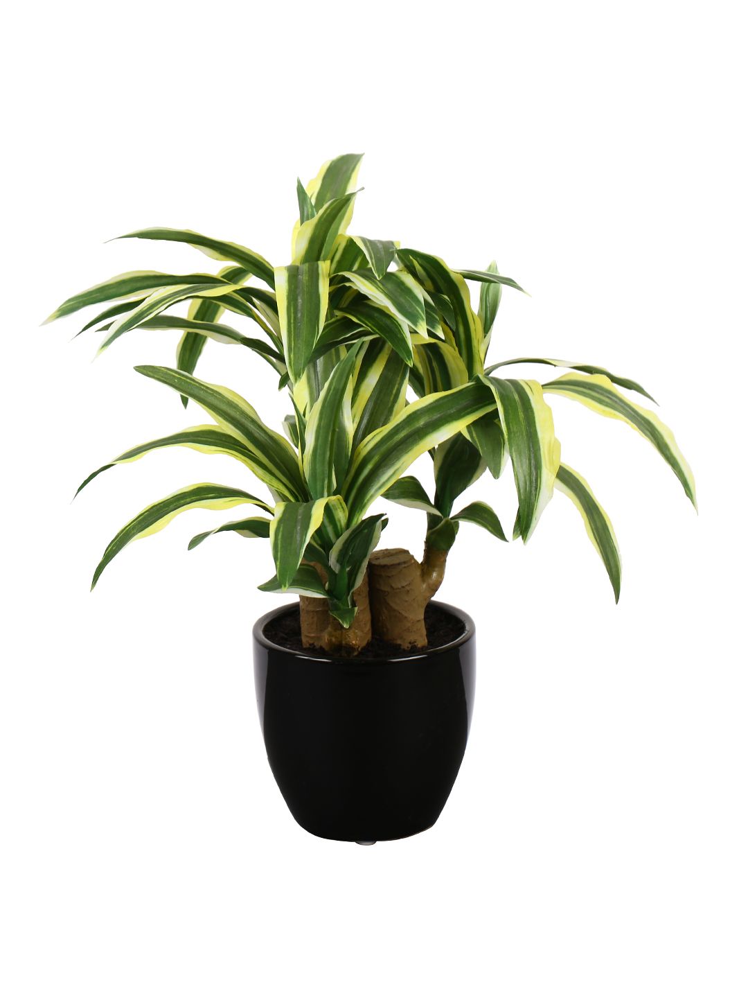 Artificial Dracaena Plant — Green/Yellow (35 cm)